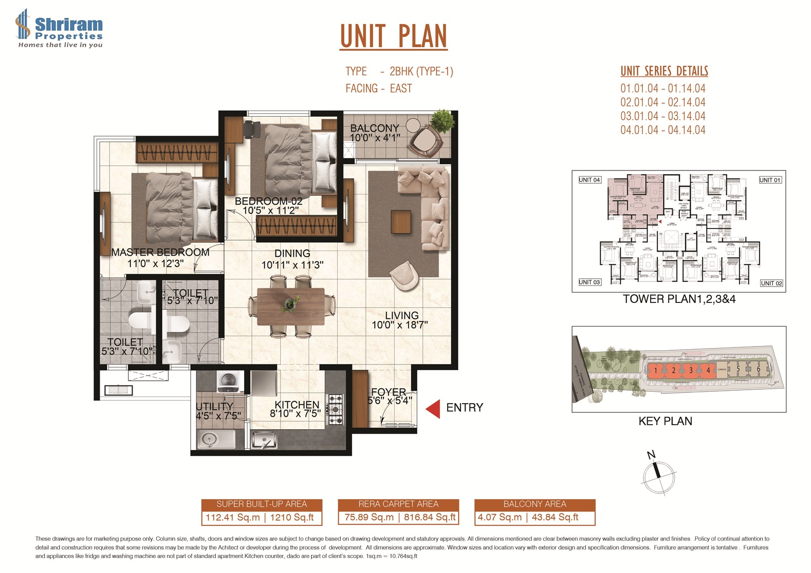 2 BHK Floor Plan 2